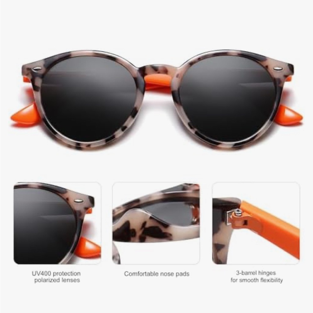 BNWOT - SOJOS Retro Round Polarized Sunglasses for Women Classic Vintage Sunnies